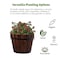 Gardenised Rustic Wooden Whiskey Barrel Planter with Durable Medal Handles and Drainage Hole - Small QI003236.S - alternate 8